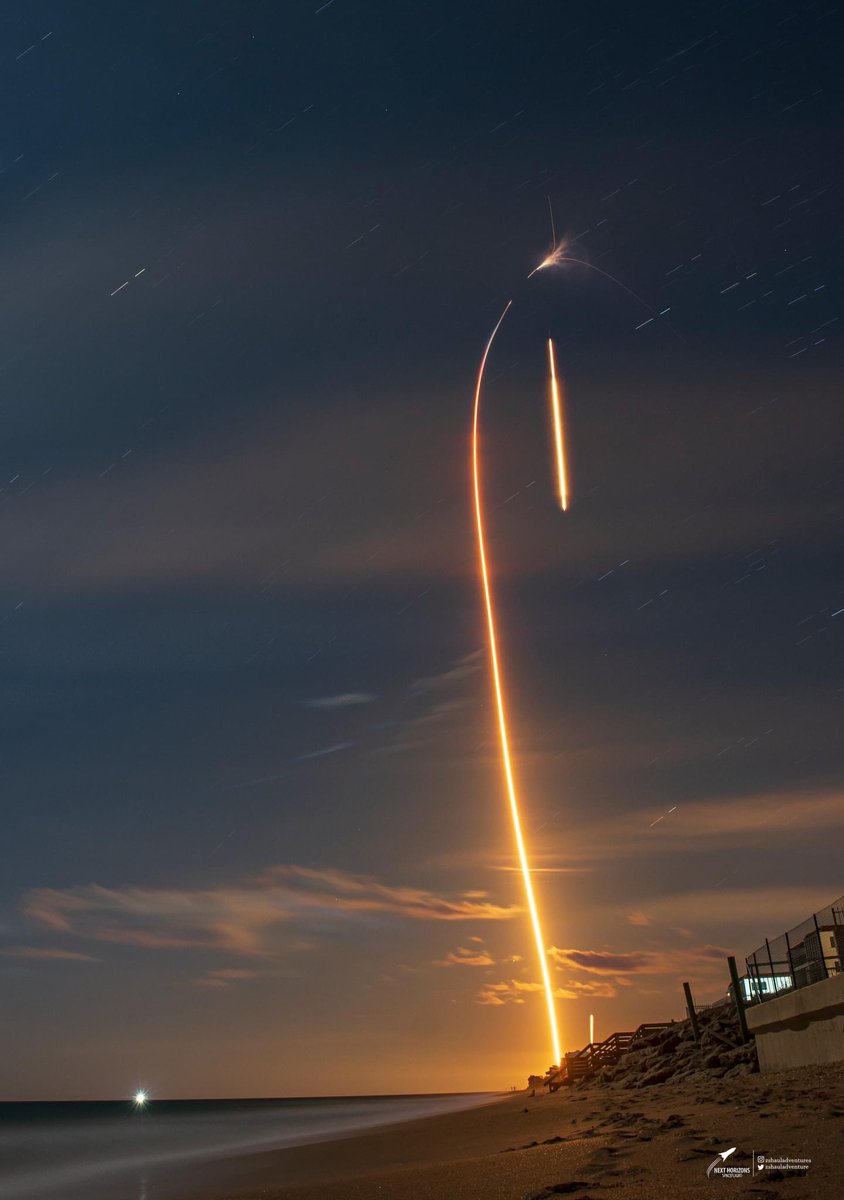 launchadventurs's tweet photo. Last nights @SpaceX launch. 40 more @OneWeb sats now in orbit with one of the coolest #Falcon9 trajectories I’ve seen! https://t.co/FpzIC6X5oc