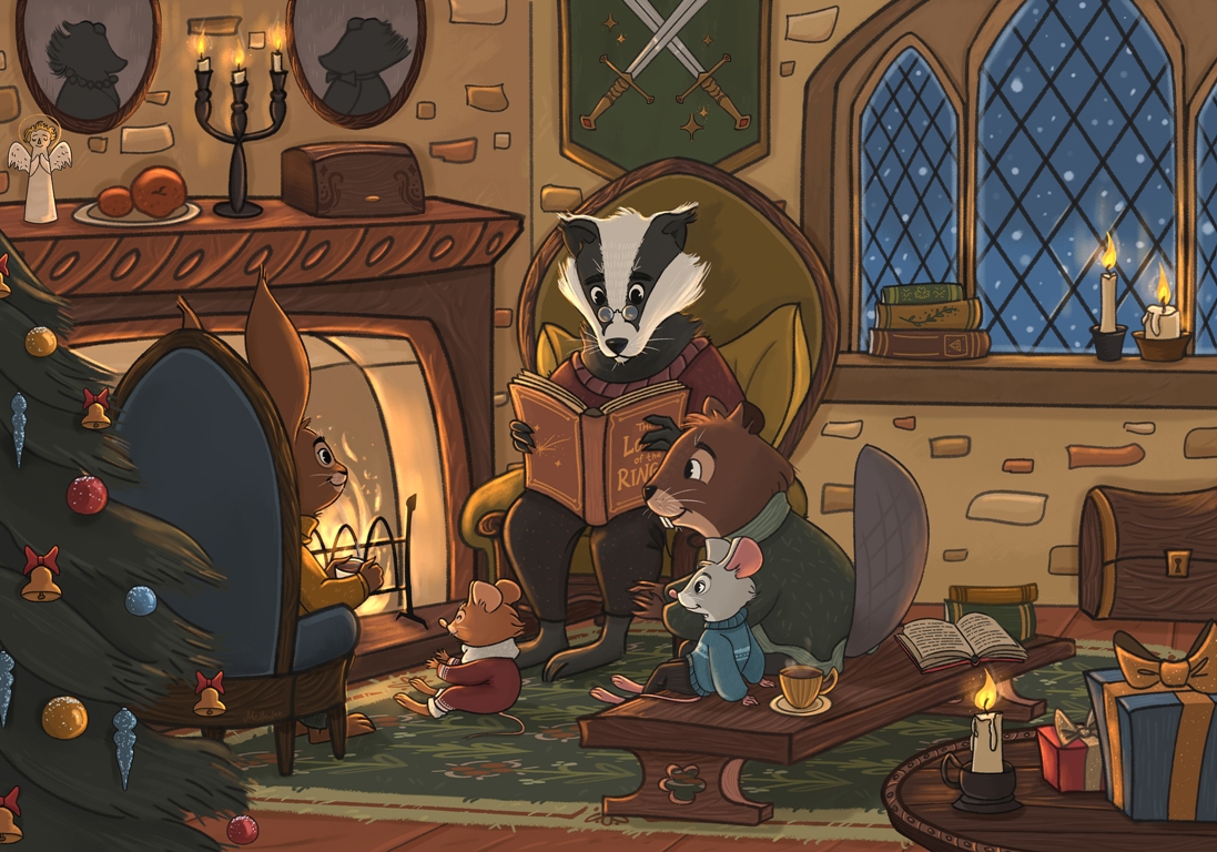 mellodeeart's tweet photo. Cozy evening by the fireplace in the castle
#kidlitart #childrensbook #childrensillustration #picturebooks #kidlitartist #characterdesign #kidlit #illustration #animalcharater #cozy #christmas #winterseason #medieval https://t.co/UX7c93wxJA