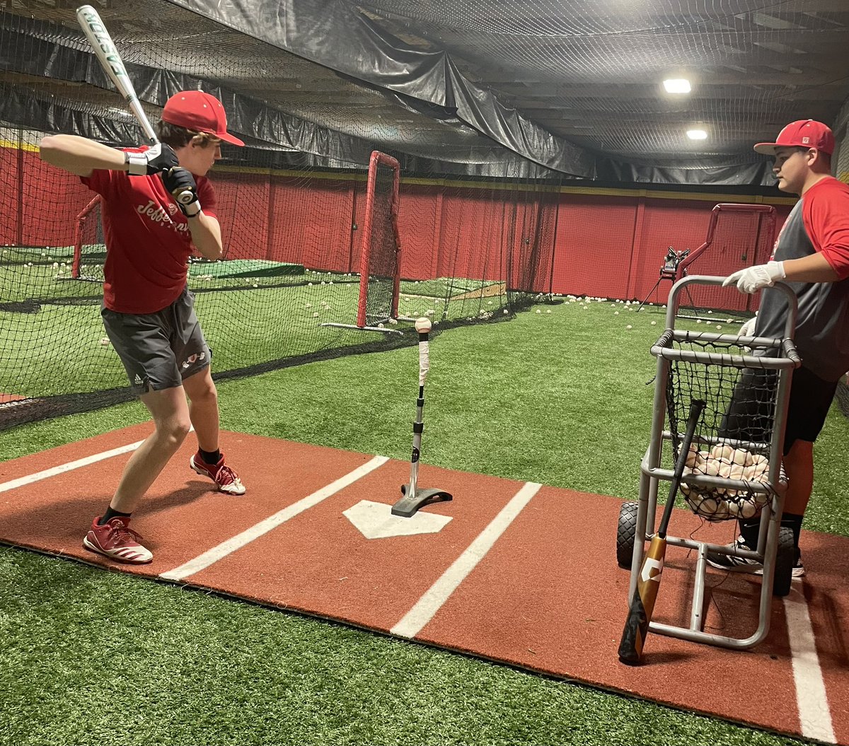 jeff_bsball's tweet photo. Back at it after the holiday break! 👺⚾️ #timetohit https://t.co/JdcCCGTB63