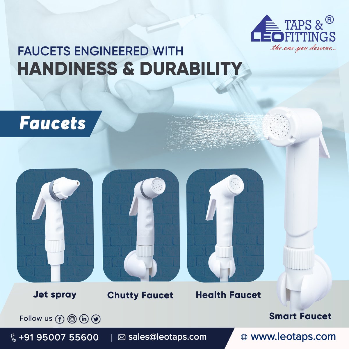 Leo_Tap_Fitting's tweet photo. Are your customers demanding the best faucets? Health Faucets from LEO Taps and Fittings will be the best faucet you can recommend to your customers
https://t.co/Sh0uWGucnL
#Taps #Bathrooms #Bathroomfitting #TapDesign #faucets #jetspray #chuttyfaucet #leotaps #sribalajiplastics https://t.co/emflABI5Tw