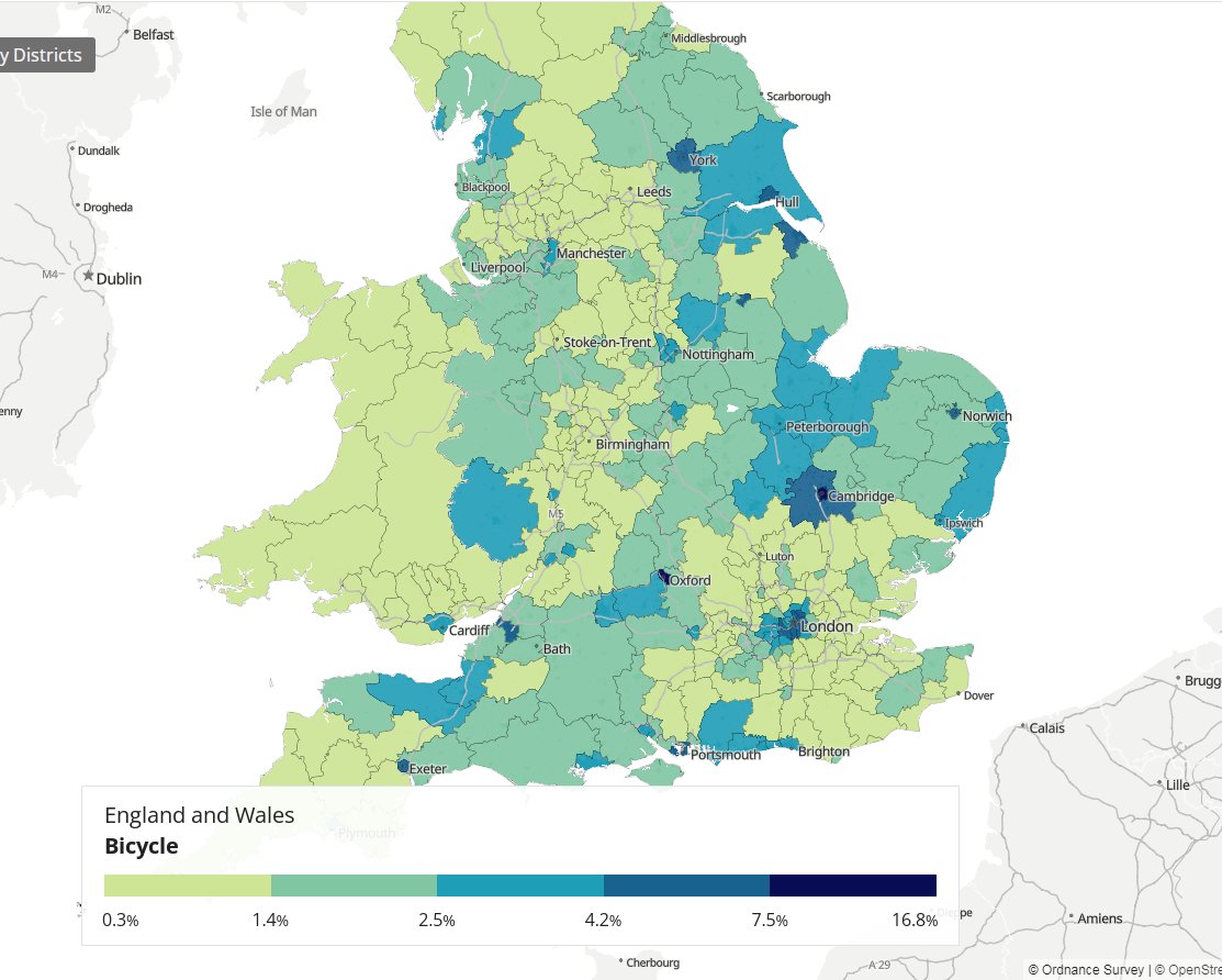 BikeNhs's tweet image. Currently only 3% of commuters travel by bike😵

We need far more cycle-specific infrastructure to make people feel safe on our roads.

How does your area do? ons.gov.uk/census/maps/ch…