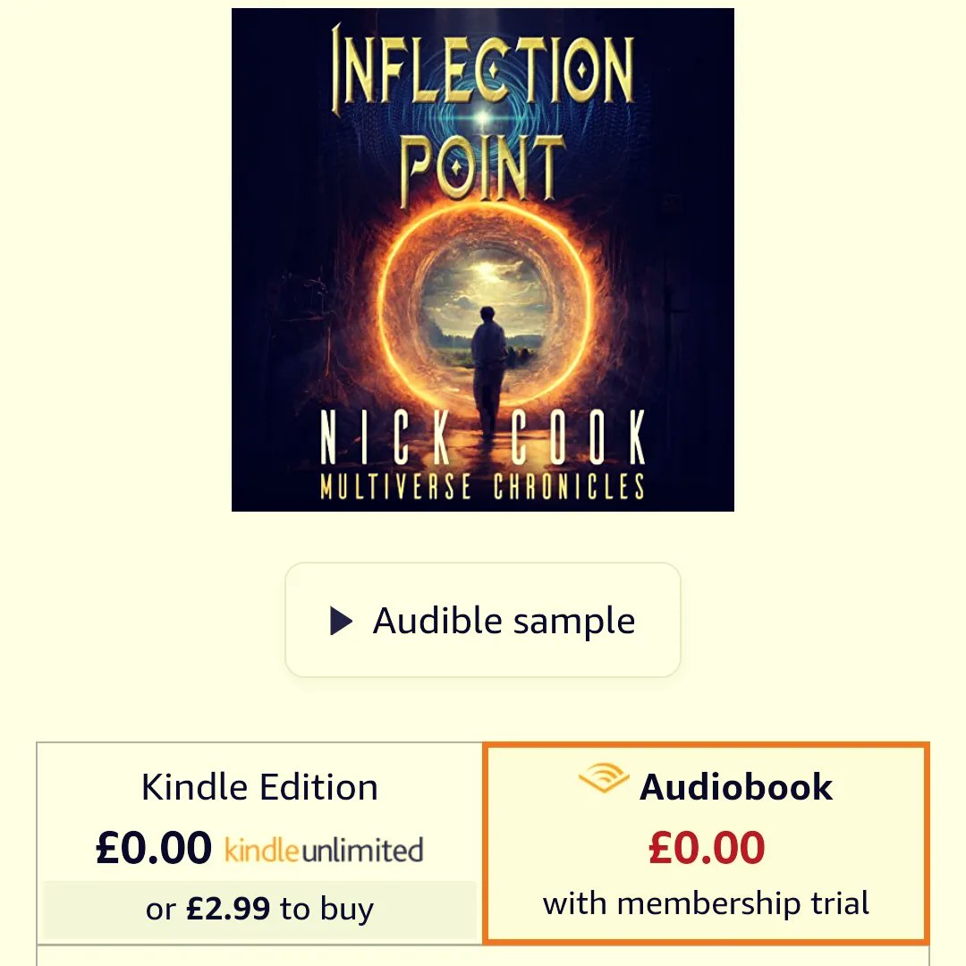 LukeActsandVO's tweet photo. The day has come. 

I give you 'Inflection Point' A Time Travel Adventure ( Book 1 in The Inflection Point Series - The Multiverse Chronicles) written and created by Nick Cook.

I narrated this first audiobook in the series last year and it has now been released to @audible_com. https://t.co/nRzG1zOx8N