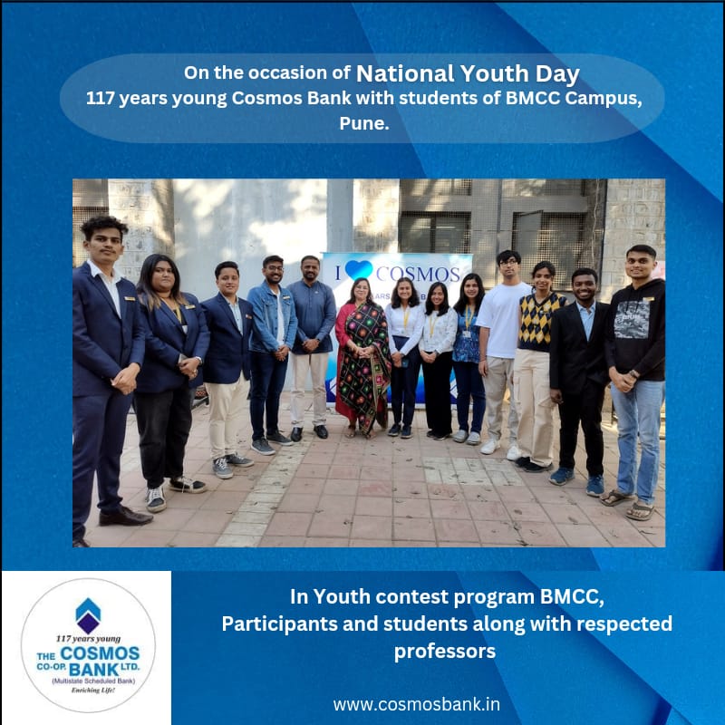Cosmospune's tweet photo. The inauguration ceremony of the National Youth Day competition at BMCC, Pune, organised by Cosmos Bank.
#cosmosbank #cosmoshaitohmumkinhai #eassywriting #competition #NationalYouthDay #SwamiVivekananda #BMCC https://t.co/Pvq0ahI2hT