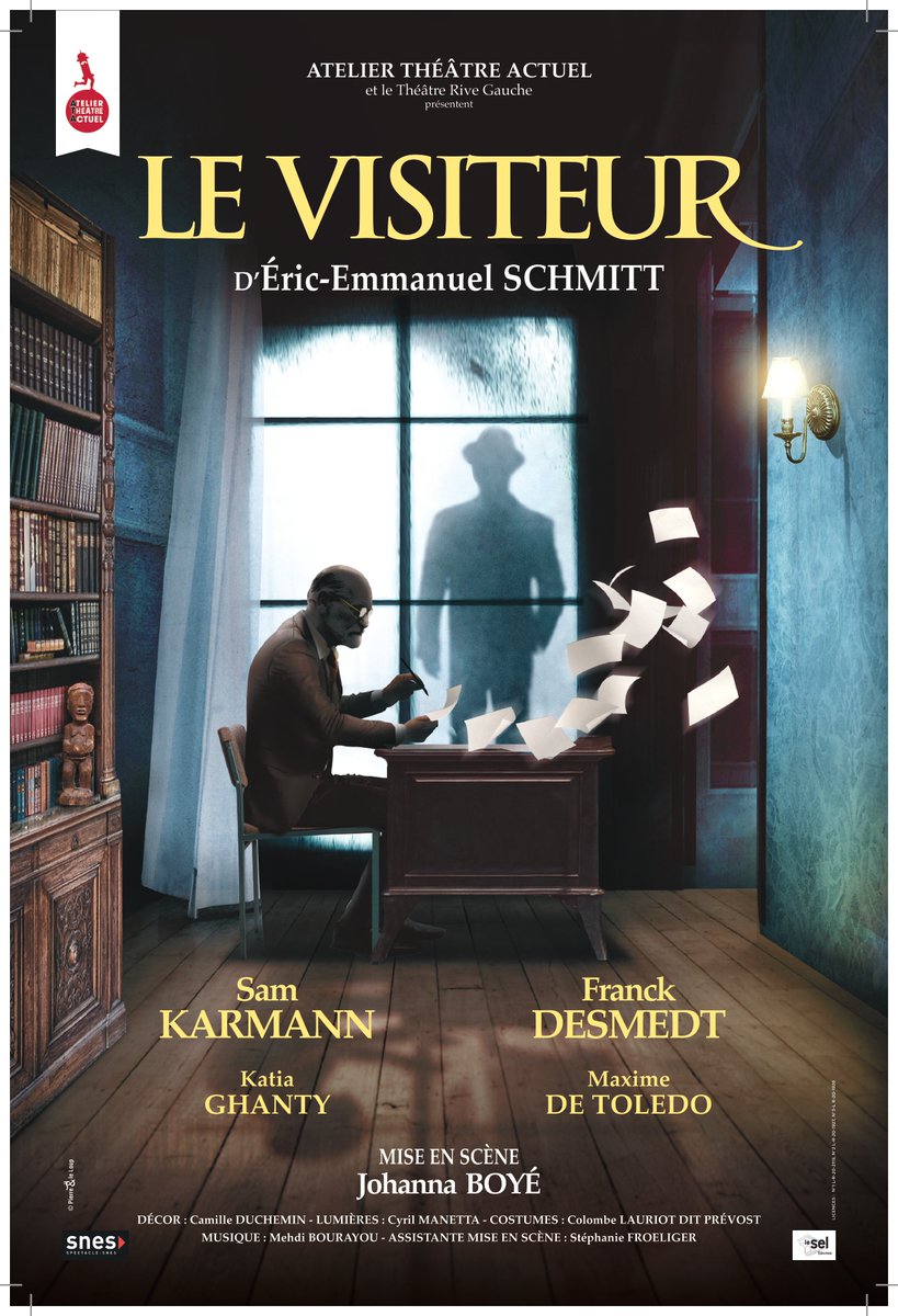 J-2 venez redécouvrir la pièce phénomène d'Eric Emmanuel SCHMITT qui  a obtenu 3 Molières lors de sa création ! 
Coup de ❤ du TAB ! 
Réservation sur notre site : theatrearmandebejart.com
ou par téléphone au : 01.47.33.69.36