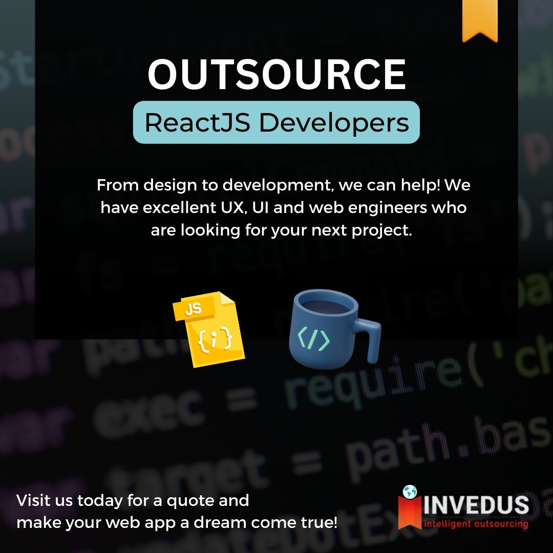 invedus's tweet image. Are you looking for ReactJs developers? Contact our hiring manager at Invedus Outsourcing to get the best talent.
Get the job done with a #talented team of #ReactJsdevelopers. We can help you find what you need!
Visit us at invedus.com/services/hire-… for more info.