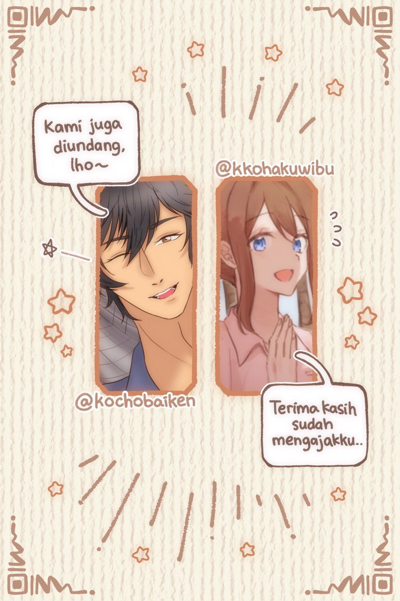 Eits, jangan salah, sensei-tachi dan Anzu juga ikut loh dalam perjalanan ini! Berikut adalah illustrator untuk Sensei-tachi dan Anzu!

Dengan ini, lengkap sudah cast yang ikut dalam perjalanan ke Indonesia!