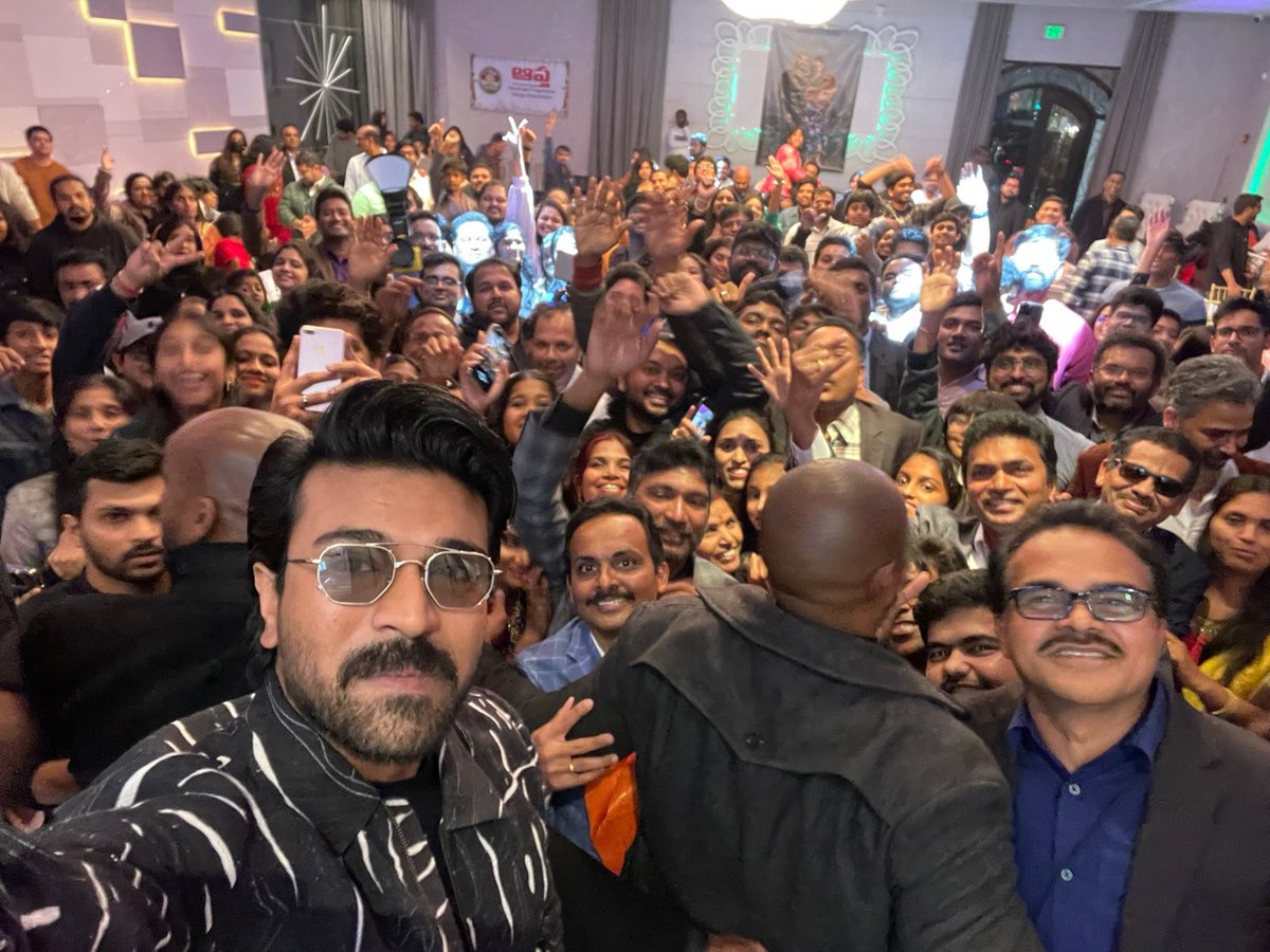 DvvProductions's tweet photo. #ManOfMassesRamCharan at meet and greet event at LA 🔥

#RamCharan #Rrr #rrroscars #oscarawards #oscar #ramaraju #ntr #jrntr #fans #losangeles #rrrmovie #goldenglobes https://t.co/O3octok14b
