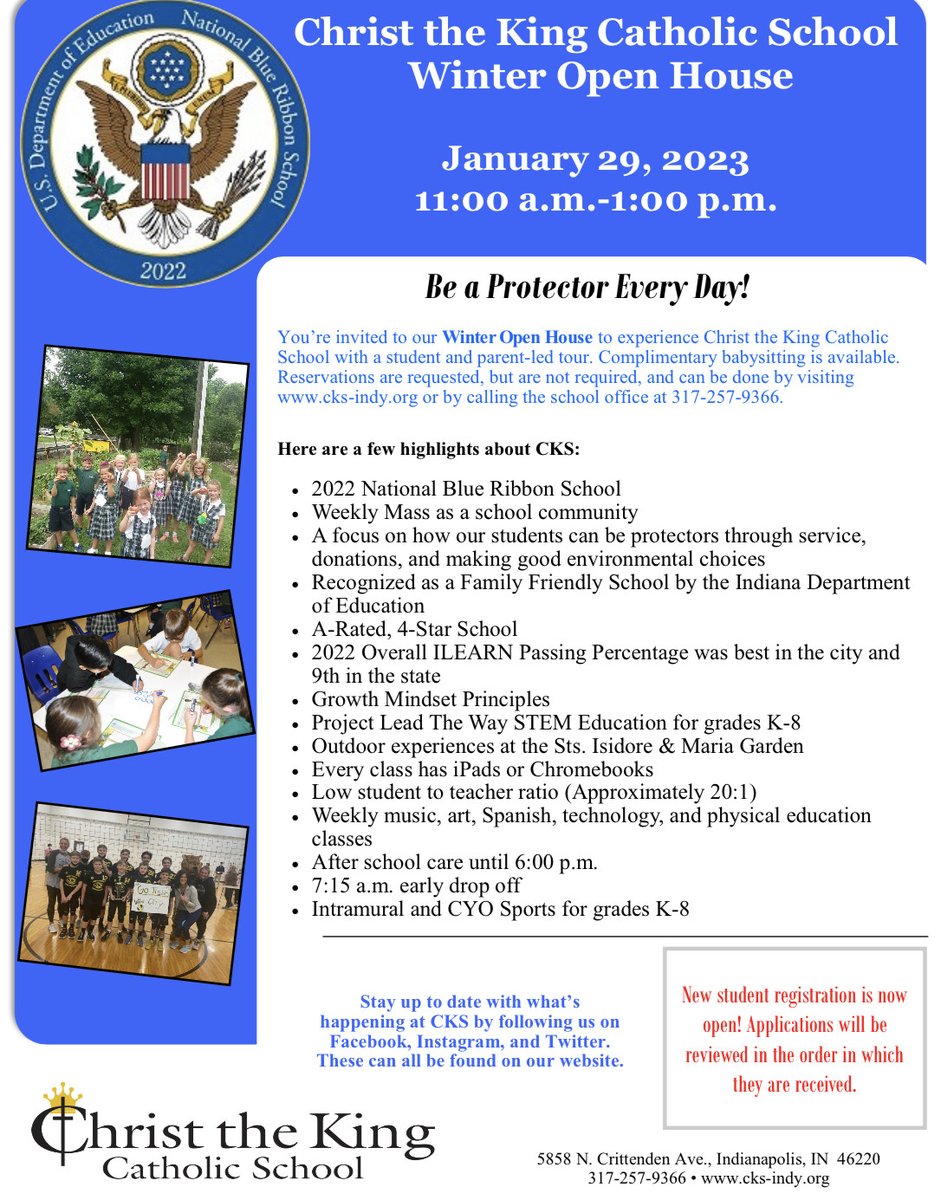 Come and find out more about our Blue Ribbon School at our Winter Open House on Sunday, January 29th from 11:00 - 1:00.  RSVP today.  ctk-in.client.renweb.com/oa/inquiry.cfm…