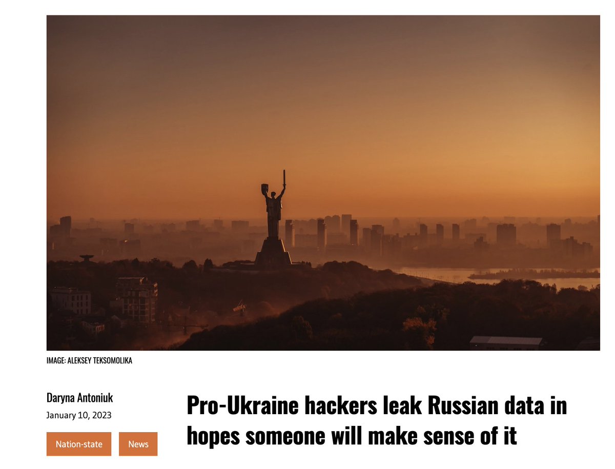 daryna_antoniuk's tweet image. Ukrainian hackers leak Russian data almost daily, allowing researchers to gain insight into how the Russian gov works and how its leaders make decisions

My latest piece for @TheRecord_Media is about the possibilities and limitations of Russian data leaks.
therecord.media/pro-ukraine-ha…