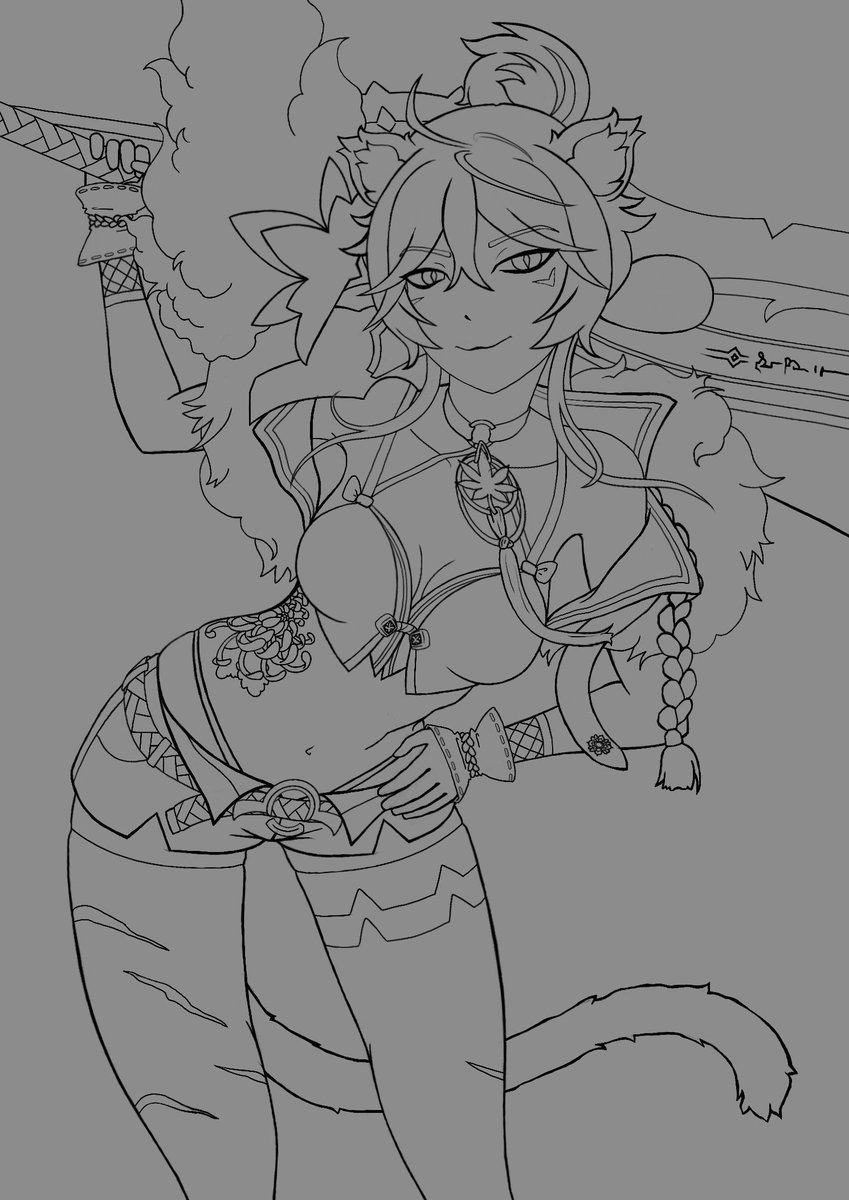 Igor_Hagg's tweet photo. -WIP- Linha da Arunka, tem algo que me relaxa ao desenhar "mangá". 

#EpicSeven  #E7Art #fanart  #Arunka  #manga  #draw  #krita  #AnimeArt  #desenho https://t.co/zFee93ymR8
