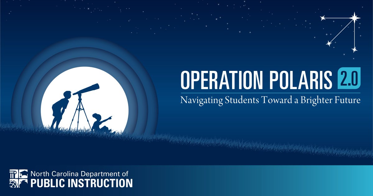 CTruittEdu's tweet photo. Today, I am excited to unveil Operation Polaris 2.0, outlining @ncpublicschools initiatives underway including literacy &amp; workforce development, and those that have been enhanced or added to better serve #nced.
Learn more about Operation Polaris 2.0 here: https://t.co/2c94E0k7Xw https://t.co/HGDdBxwpQA