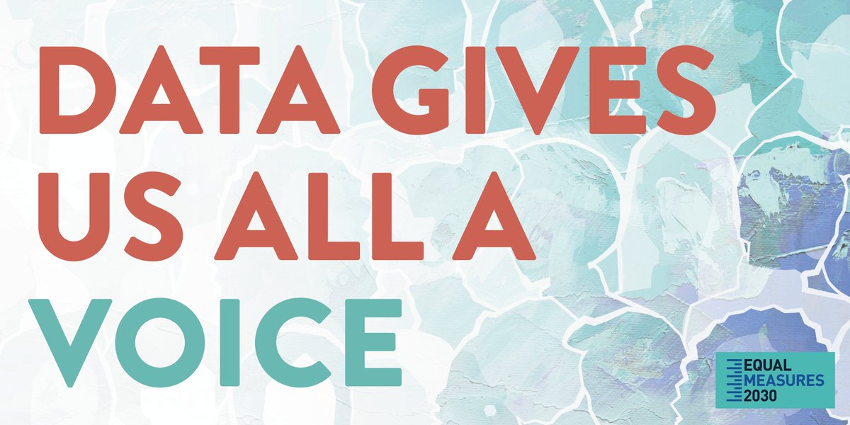 Women's equal participation and leadership in policy discussions can go a long way to advancing #genderequality.

But not every woman has a platform! Intersectional data has the power to allow everyone without a voice to speak through data!

#genderdata #intersectional