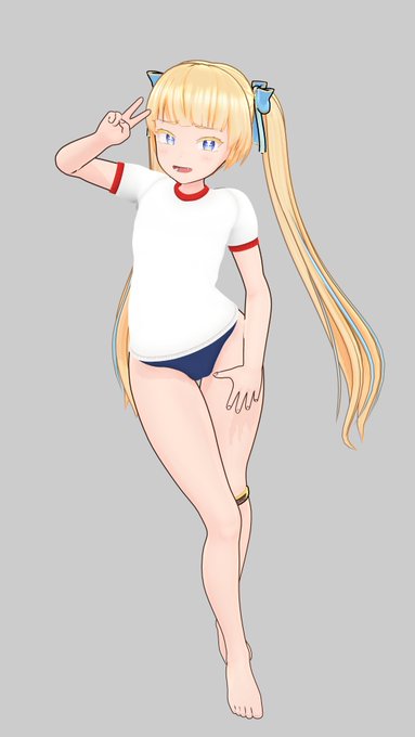 ポテザちゃん用の体操着も純正シャツを改造して作ってみました😍スク水+体操着は最強だぜ‼️
初めてAOベイクを使ってみたりしてとても勉強になりました🤩 