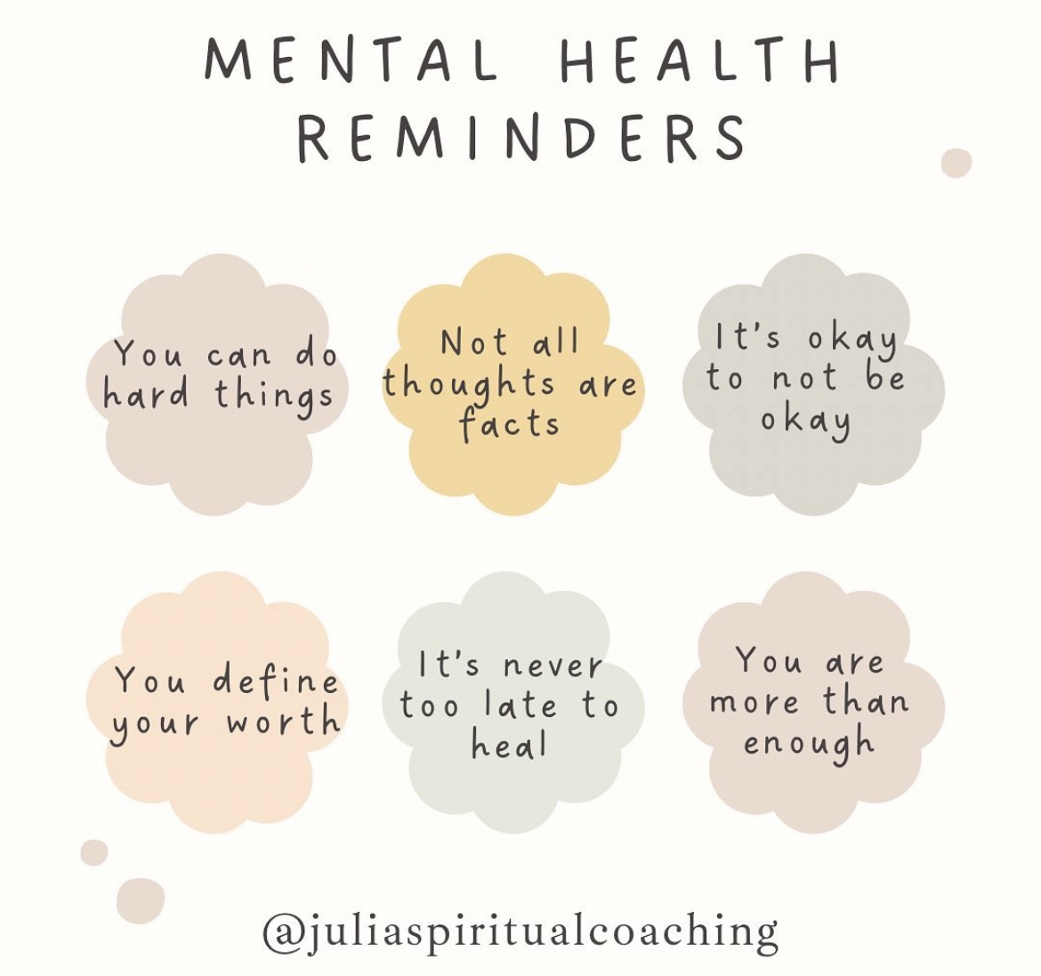 Which one of these resonates with you the most? 📸 from @juliaspiritualcoaching 

#MentalHealthMatters #begentle #healthcheck