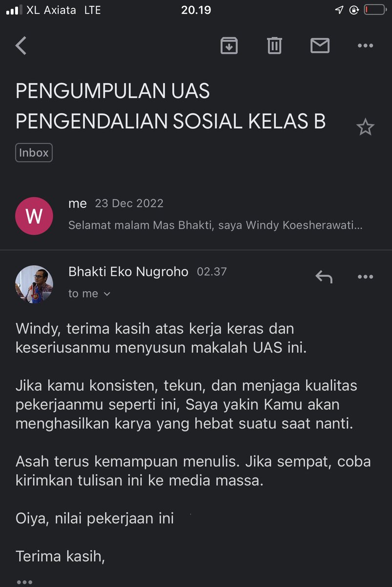 windwinie's tweet image. Selalu suka sama dosen-dosen kriminologi yang ngasih feedback ke mahasiswanya, apalagi secara personal kaya gini. Karena nanti mahasiswa ga cuma ngejar angka aja tapi juga &apos;pengembangan diri&apos;, mahasiswa jadi tau apa yg kurang, apa yg harus ditingkatin, apa yg harus dipertahanin❤️