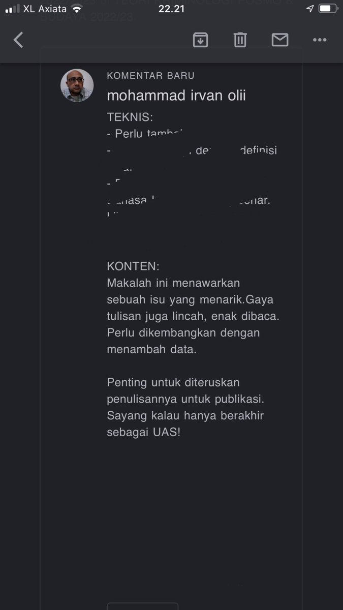 windwinie's tweet image. Selalu suka sama dosen-dosen kriminologi yang ngasih feedback ke mahasiswanya, apalagi secara personal kaya gini. Karena nanti mahasiswa ga cuma ngejar angka aja tapi juga &apos;pengembangan diri&apos;, mahasiswa jadi tau apa yg kurang, apa yg harus ditingkatin, apa yg harus dipertahanin❤️