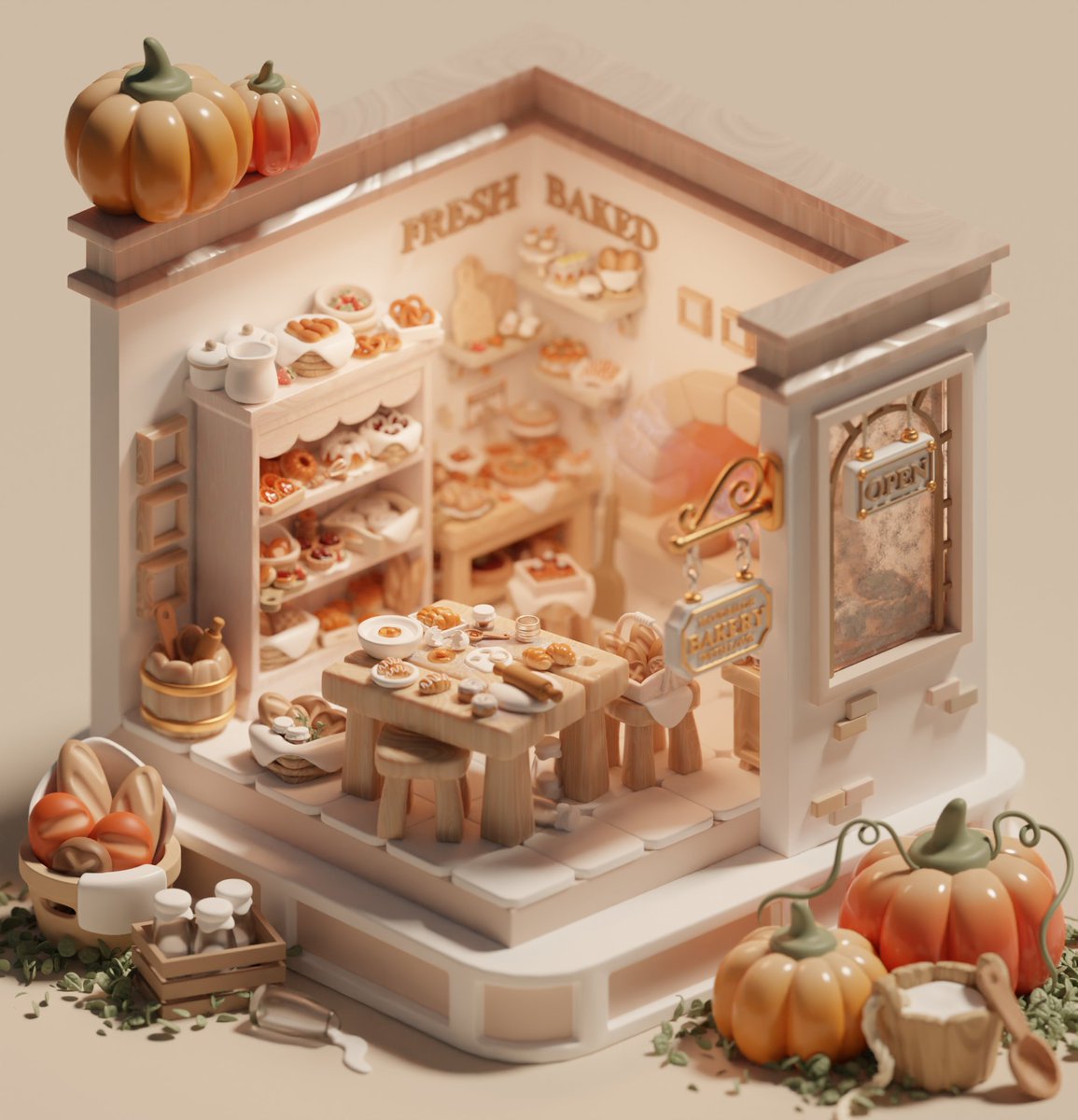 nicky_blender's tweet photo. Hi #PortfolioDay!✨

I'm Nicole, a Spanish freelance 3d artist, and I love to make cozy spaces🍂

🌻https://t.co/tTM2P8ri86
🍄https://t.co/2SXbbQPUEr

#b3d #Blender3d https://t.co/HUgmmmL4qw