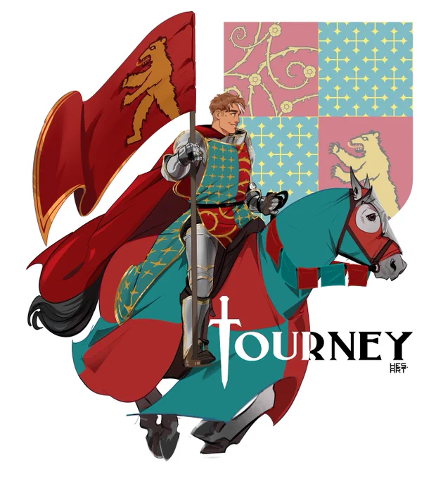 I dont have much for this portfolio day, but I will next time! Here's a character from my medieval tournament project, Arthur Briar  