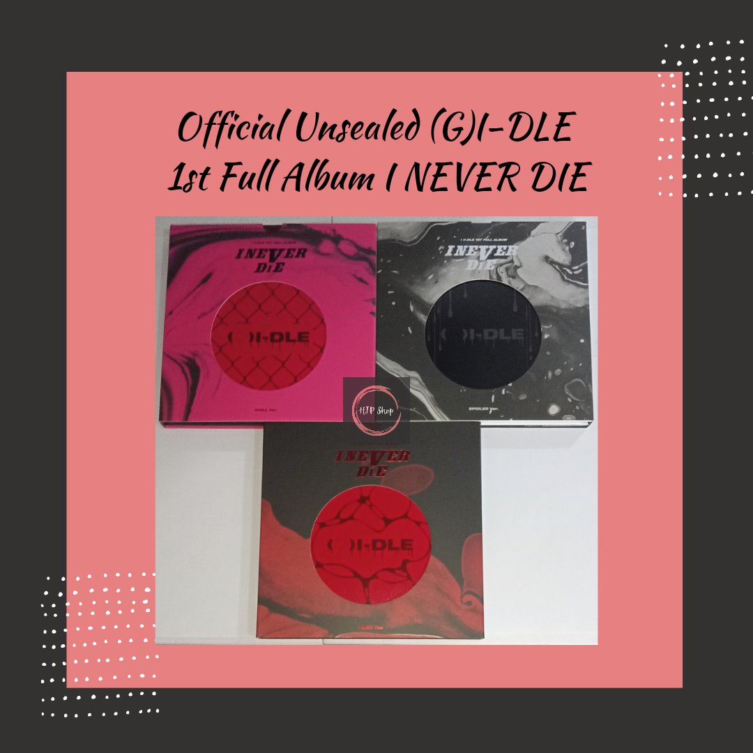 HIPShopp's tweet photo. WTS | LFB | PH
OFFICIAL Unsealed (G)I-DLE 1st Full Album I NEVER DIE
- on hand
- in good condition
- placed in the original plastic cover

Inclusions: sleeve, pet film, booklet, CD package, CD, lyric paper, &amp;sticker

You may order at https://t.co/Ix9ymkMUvK.

#Kpop #GIDLE #Album https://t.co/stkxRoprwv