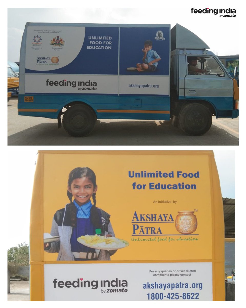 FeedingIndia's tweet photo. As part of the collaboration with @akshayapatra Feeding India is supporting 4500+ beneficiaries in Bangalore with daily nutritious meals. This is a step to accelerate efforts towards achieving our common goal - a malnutrition-free India.
#FeedingIndia #AkshayPatraFoundation https://t.co/zYrsDEOR2o