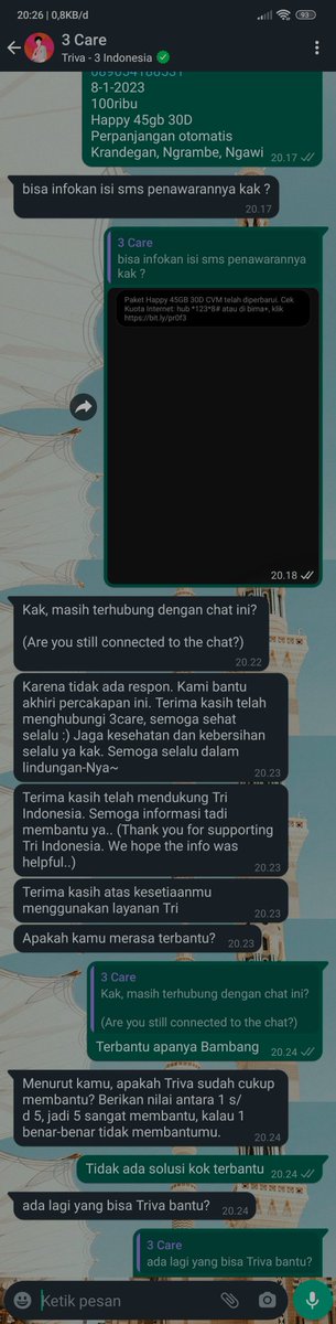 ajibaba_sudiro's tweet photo. @anti_isty @triindonesia Gak bakal dikasih solusi nder. CS WA jg cuma template balesannya. Habisin kuota ganti kartu deh https://t.co/x0rvtQwmhZ
