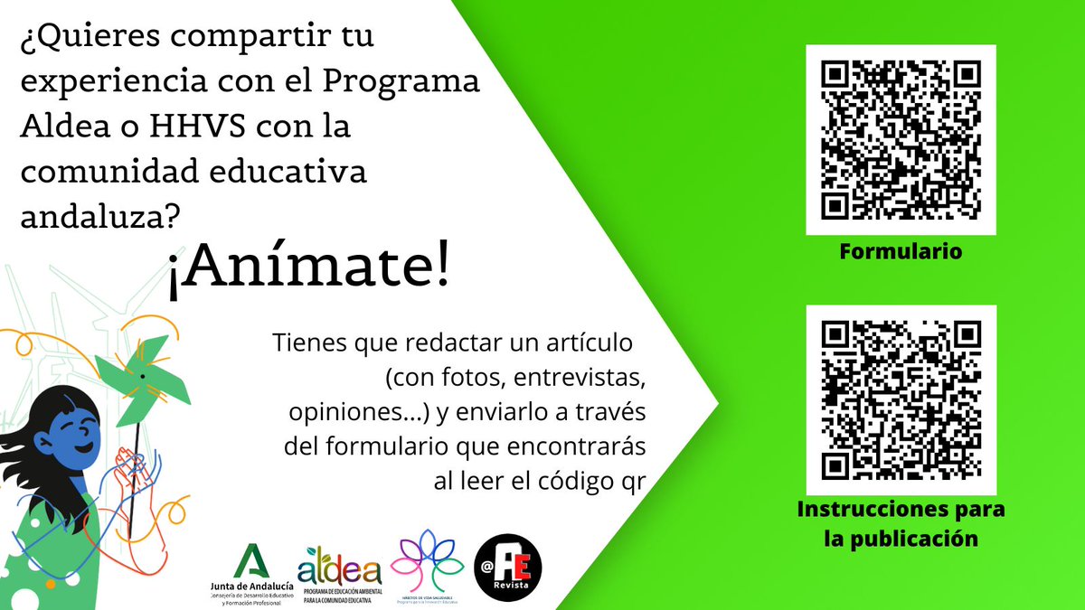 ¿Te gustaría dar a conocer las experiencias e iniciativas que tu centro desarrolla dentro del marco del Programa #ALDEA? No pierdas la oportunidad y compártelas en <a href="/AErevista/">AndalucíaEducativa</a> ¡Anímate y participa! #EducaciónAmbiental #TransformaciónEcoSocial #CompartirparaCrecer
