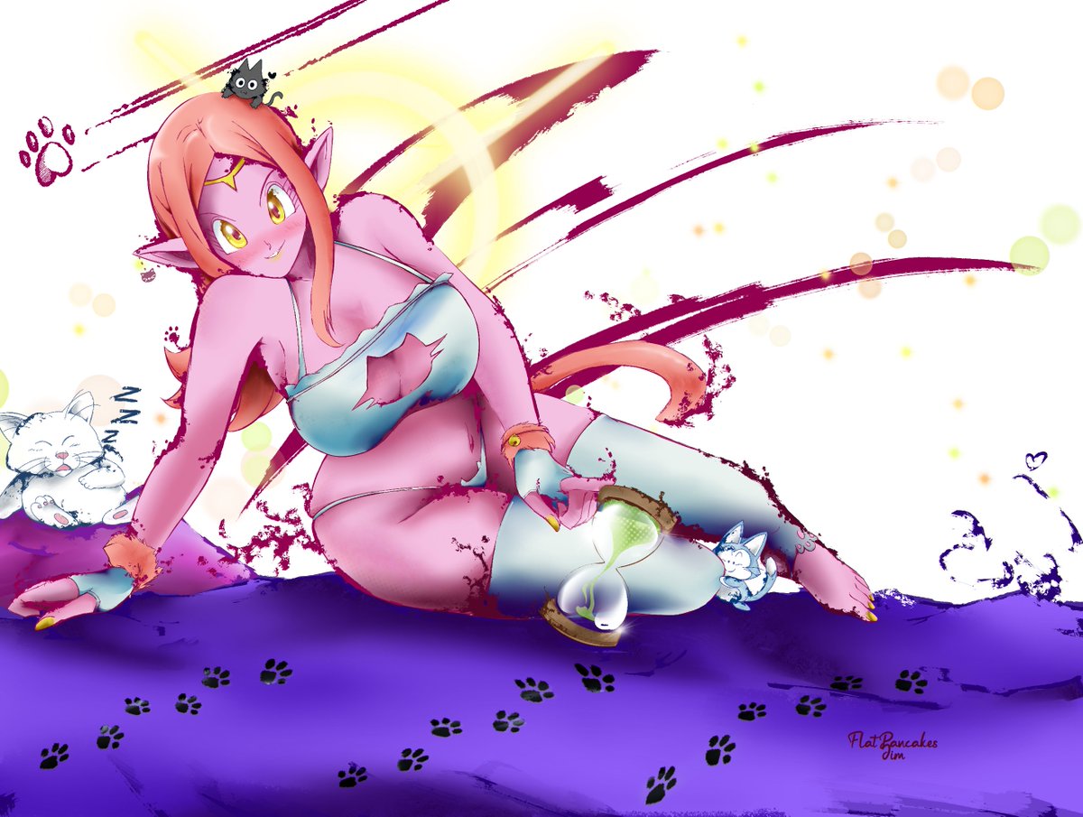 TheSweetpudding's tweet image. Chronoa catgirl ~ #supremekaioftime #dragonball 🐈