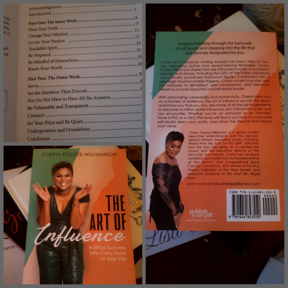 Wow! Have I got another book for you all to enjoy and indulge in. The Art of Influence by @cherylpwilliamson. Look at the topics she covers. It is only 97 pages. 'The Art of Influence - Cheryl Polote-Williamson' cherylpwilliamson.com/product/the-ar…
#theartofinfluence
#cherylpolotewilliamson