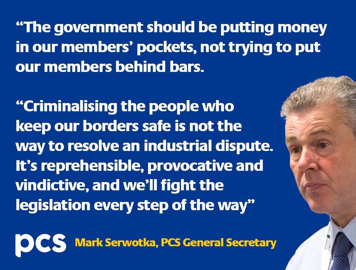 pcs_union's tweet image. Fight for the right to strike!
#RightToStrike #Joinaunion #shapps 

Here is Mark Serwotka’s response to the anti strike laws 👇👇👇