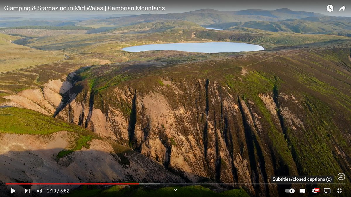 'Wales, by Trails' We won't forget the night we walked this trail with @jaycurtis Wonderful company and a master of his craft. Perfect time to get the drone up, just before sunset. Watch youtu.be/aPaq7LPvMmY @AlDarkSkyWales @WigwamHafren @MontWildlife @visitwales @mtbcymru