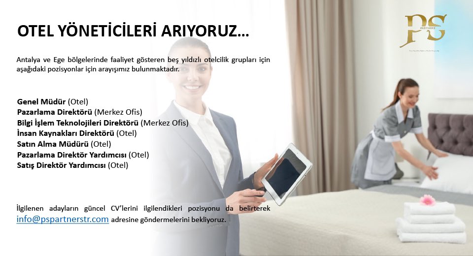 Otel yöneticileri arıyoruz…

İlgilenen adayların güncel CV’lerini ilgilendikleri pozisyonu da belirterek info@pspartnerstr.com adresine göndermelerini bekliyoruz.