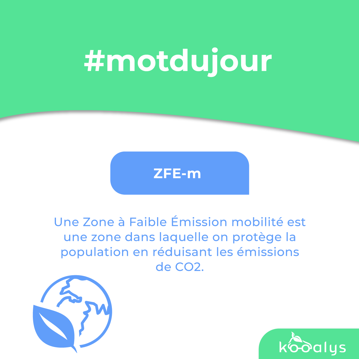 Le mot du jour : #ZFE-m

Une Zone à Faibles Émissions mobilité (ZFE-m) est une zone dans laquelle il est nécessaire de réduire les émissions de CO2 pour protéger la population 🍃

On vous en dit plus ⬇️
bit.ly/3vP7rj1

#écologie #transitionenergetique #co2 #mobilité