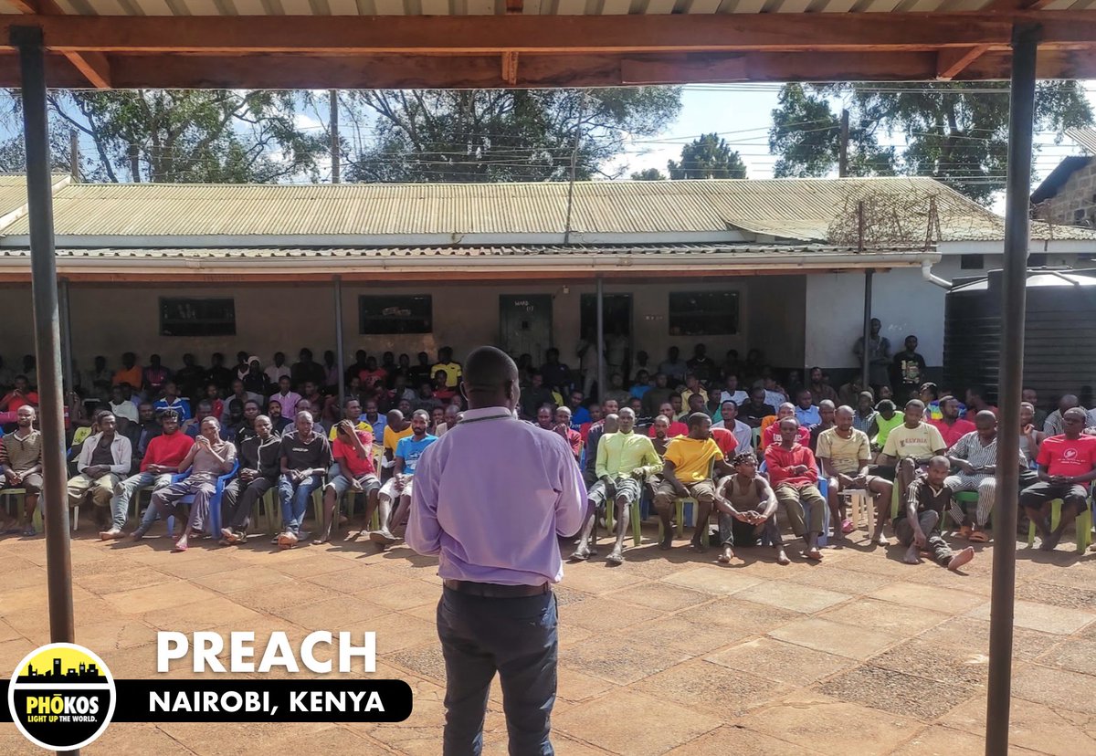 globalphokos's tweet photo. PREACH: Here in a prison in Nairobi, Kenya, PHOKOS missionaries preached the kind of truth only found in the sweet name of Jesus Christ. Forgiveness, love, transformation, and a chance at a new life!  More to come on what God did here in our next post! LIGHT UP THE WORLD! https://t.co/cCRXVWAg5T