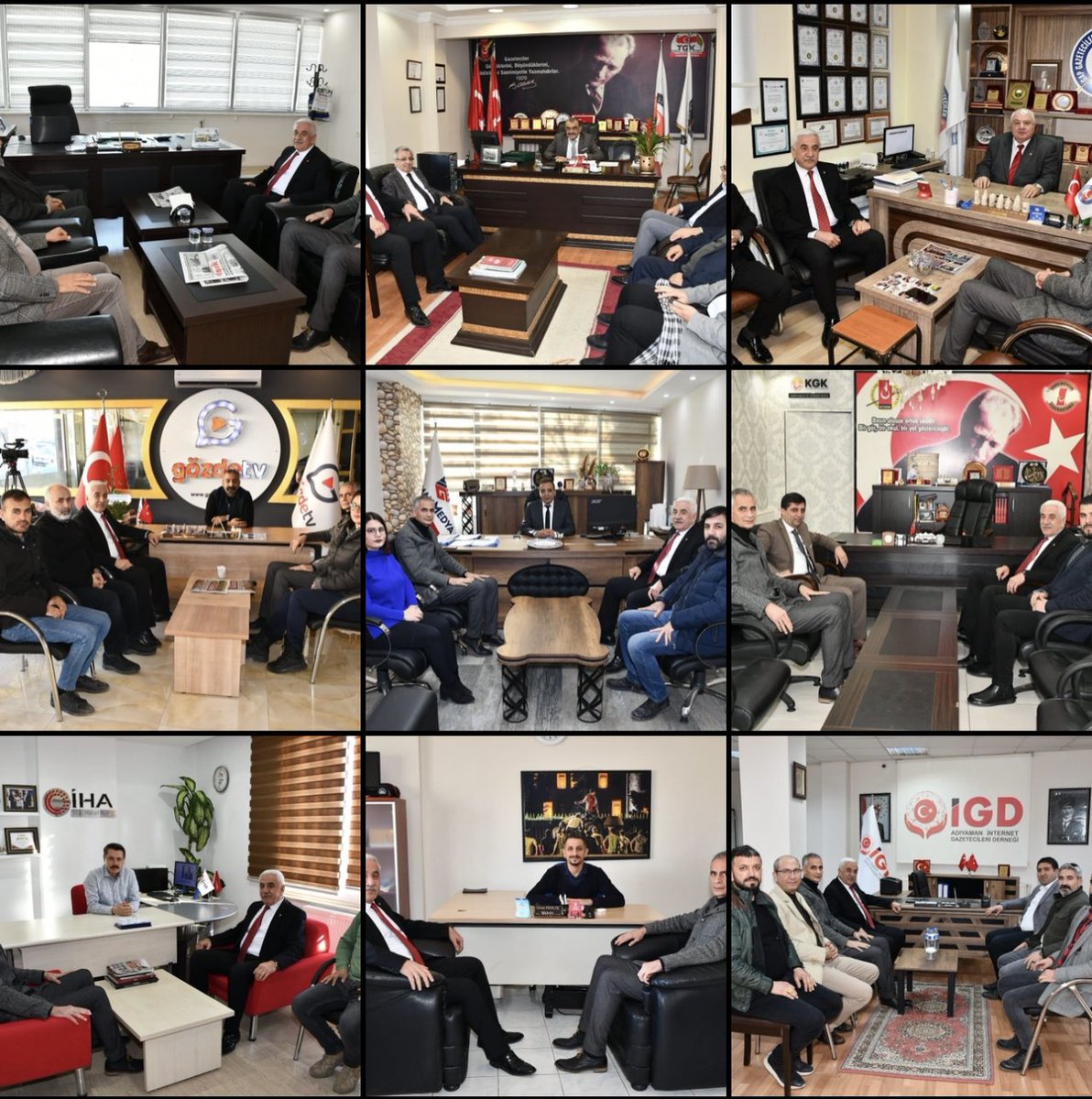 10 Ocak Çalışan Gazeteciler Günü Vesilesiyle,
İlimizde Bulunan Basınımızın Güzide Temsilcilerini Meclis Üyemiz <a href="/MustafaYcekaya2/">Mustafa Yücekaya</a> ile Birlikte Ziyaret Ederek Gazeteciler Gününü Kutladık.