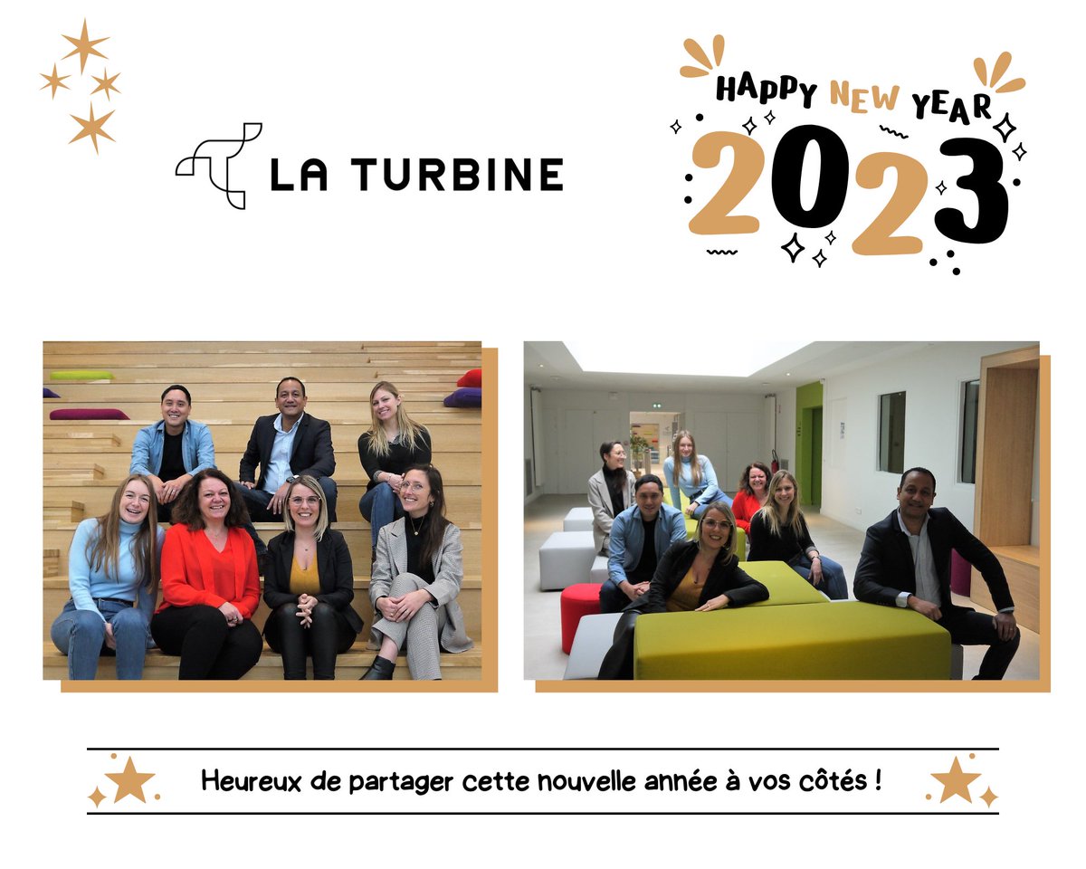 Toute l'équipe de La Turbine vous souhaite une très belle année 2023 ! 🥂🌟

Nous sommes très heureux de poursuivre l'aventure à vos côtés !

#bonheur #réussite #objectifs #2023