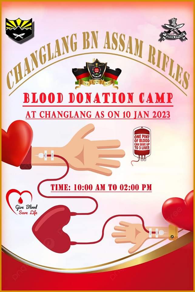 ChanglangSp's tweet photo. Changlang district police donated blood in the blood donation camp organized by 31st Assam Rifles on 10th Jan 2023 at Changlang.

@ArunachalPolice https://t.co/zwnBgVjARF