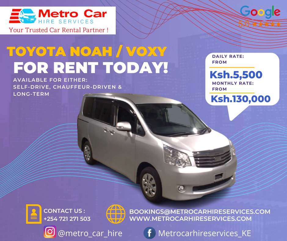 CarhireMetro's tweet photo. @Classic105Kenya Fantastic, In the meantime, You can hire a car for as low as Kes.3k per day or Kes.75k per month. Call: +254 721 271 503 or car-rental@metrocarhireservices.com
visit https://t.co/Z8u4MMsZbE https://t.co/VdJ8jHSSp5