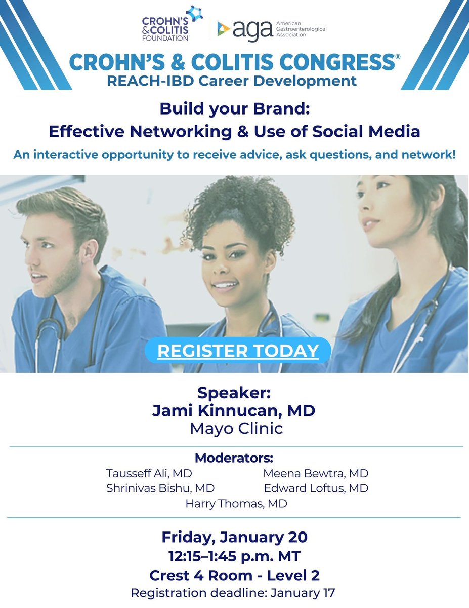 Ready for #CCCongress23? 
Register now!

If you are early in your career, be sure to attend the #REACHIBD: Effective Networking event with speaker @ibdgijami!