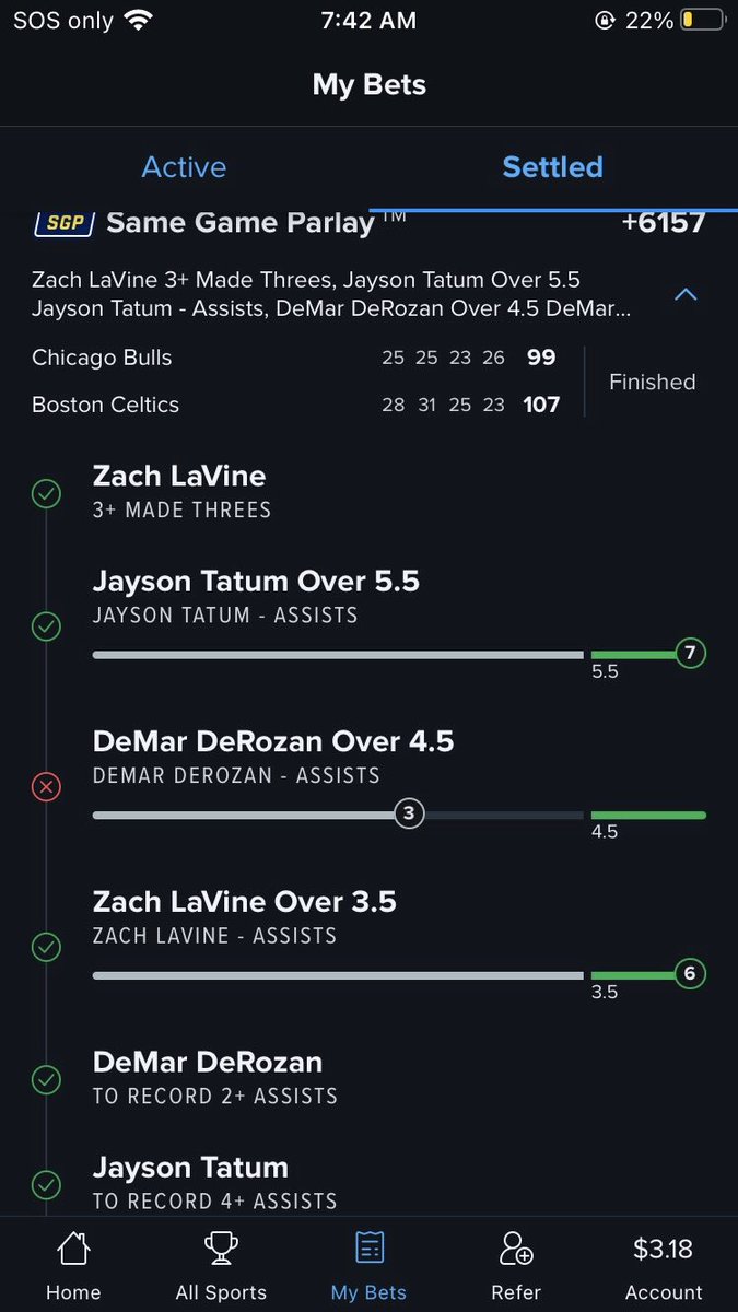i dont believe its fair our bets stay locked in on someone who didnt leave the game or sit out, something seriously happened to them, the bets should be automatically off, what more can a man who got hurt do, with our money involved
<a href="/FanDuel/">FanDuel</a> <a href="/FDSportsbook/">FanDuel Sportsbook</a> 

this is not right.