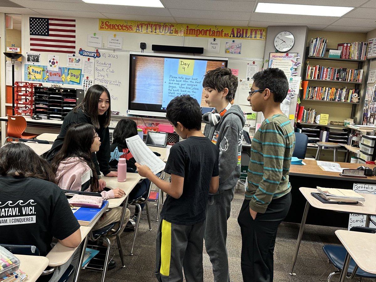 jmorris2's tweet image. Students are quizzing Yeeun on the spelling bee words before class today.  She will be representing our class in the school bee tomorrow. #goodluck #scripps ⁦@bpbroncos⁩