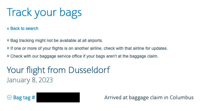 tweibert's tweet photo. @AmericanAir I’ve been there. Cannot see any contact form. It only takes me back to the tracking page which says the bag has arrived in CMH, which is not the correct destination. No option to reopen the existing case or file a new one. Am I missing something? How can I contact them now? https://t.co/VGDgwsJSZB