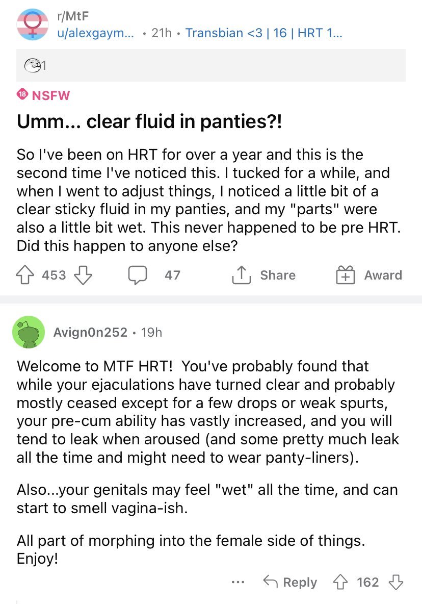 Males Of Reddit on Twitter ""clear fluid in panties?!""