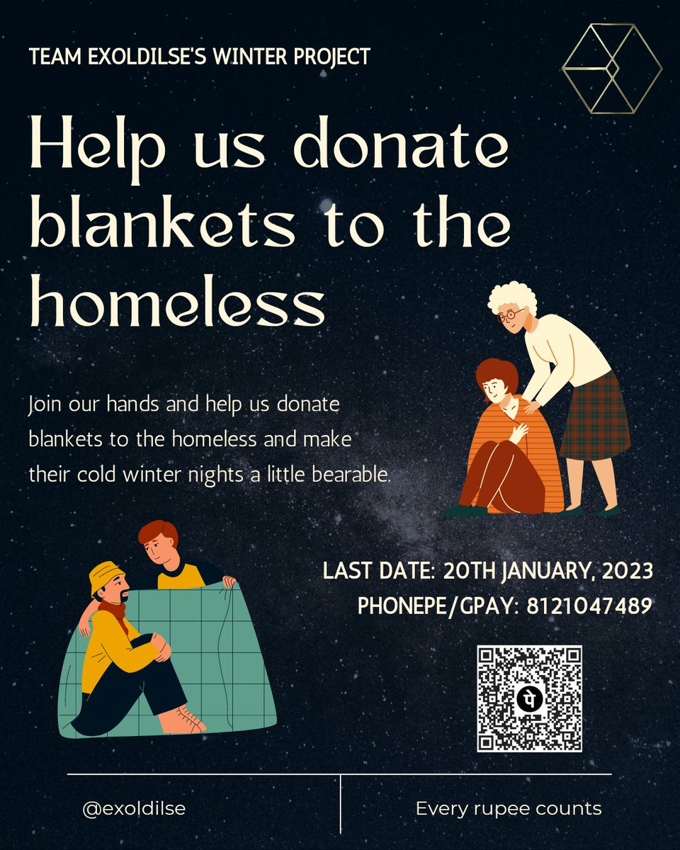 exoldilse's tweet photo. HELP US DONATE BLANKETS TO THE HOMELESS

You can find the details in the poster below

Please donate if possible and help us retweet

Thank you!

#fundraising #Donation #blanketdonation #CAMPAIGN #Funding #Homeless #winter https://t.co/UpgK9PuvhE