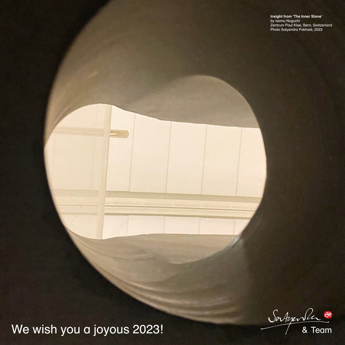 Wishing you a joyous 2023!

Insight from 'The Inner Stone' by Isamu Noguchi
at the exhibition 'Isamu Noguchi' @zentrumpaulklee exploring the designer, artist and architect, who has been a reference and inspiration for SP.
📸 @ Satyendra Pakhalé , 2023

#ZPKxNoguchi #noguchi