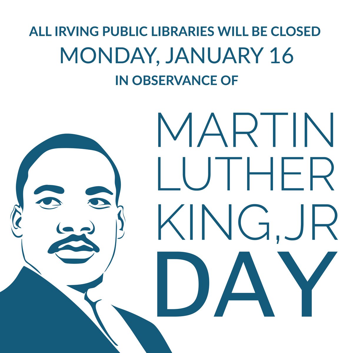 Irving Library on Twitter "In observance of Martin Luther King, Jr