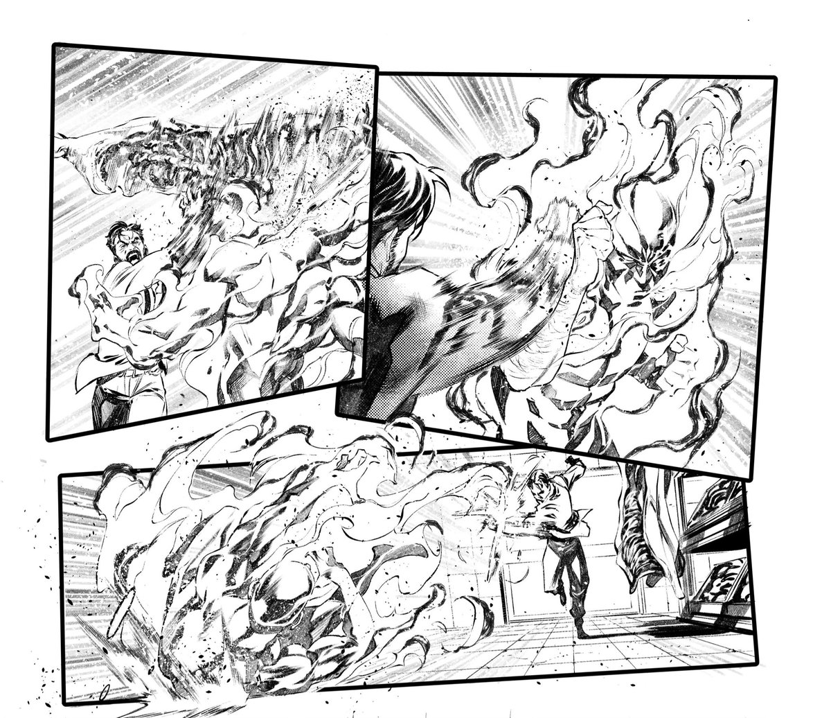 Hey! My name is Iban Coello, and I like to draw people on fire!! #PortfolioDay #fantasticfour #humantorch 
