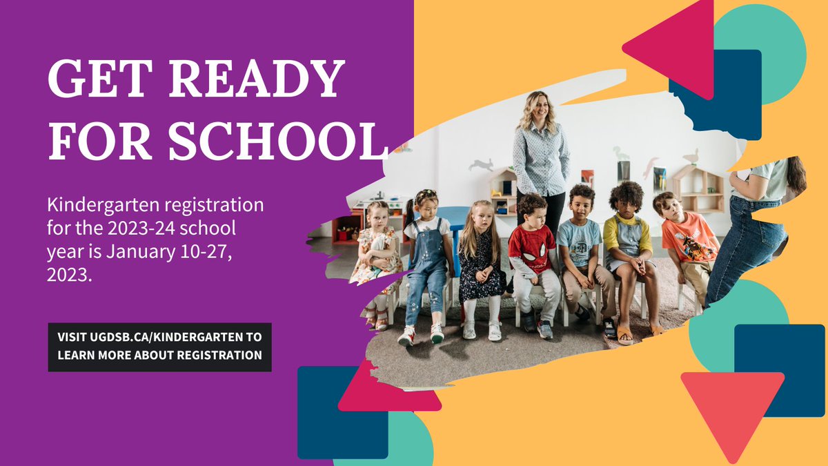 Today's the  day! Kindergarten registration starts today. Check our step-by-step registration process to ensure your child gets registered for kindergarten at the UGDSB. Learn more here:  ow.ly/fQjf50MmFAA. #UGInfo #KindergartenRegistration