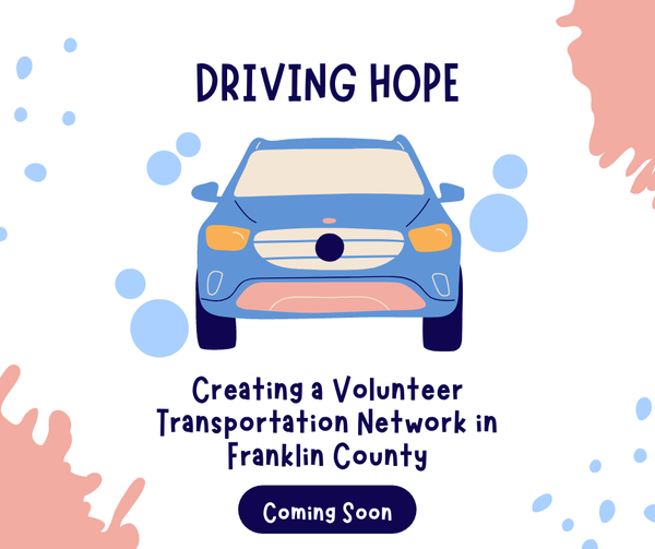 FCAUW's tweet photo. We are so happy that Driving Hope is working to provide transportation to those in Franklin County seeking to get out of a situation. https://t.co/3YoIeehuJp