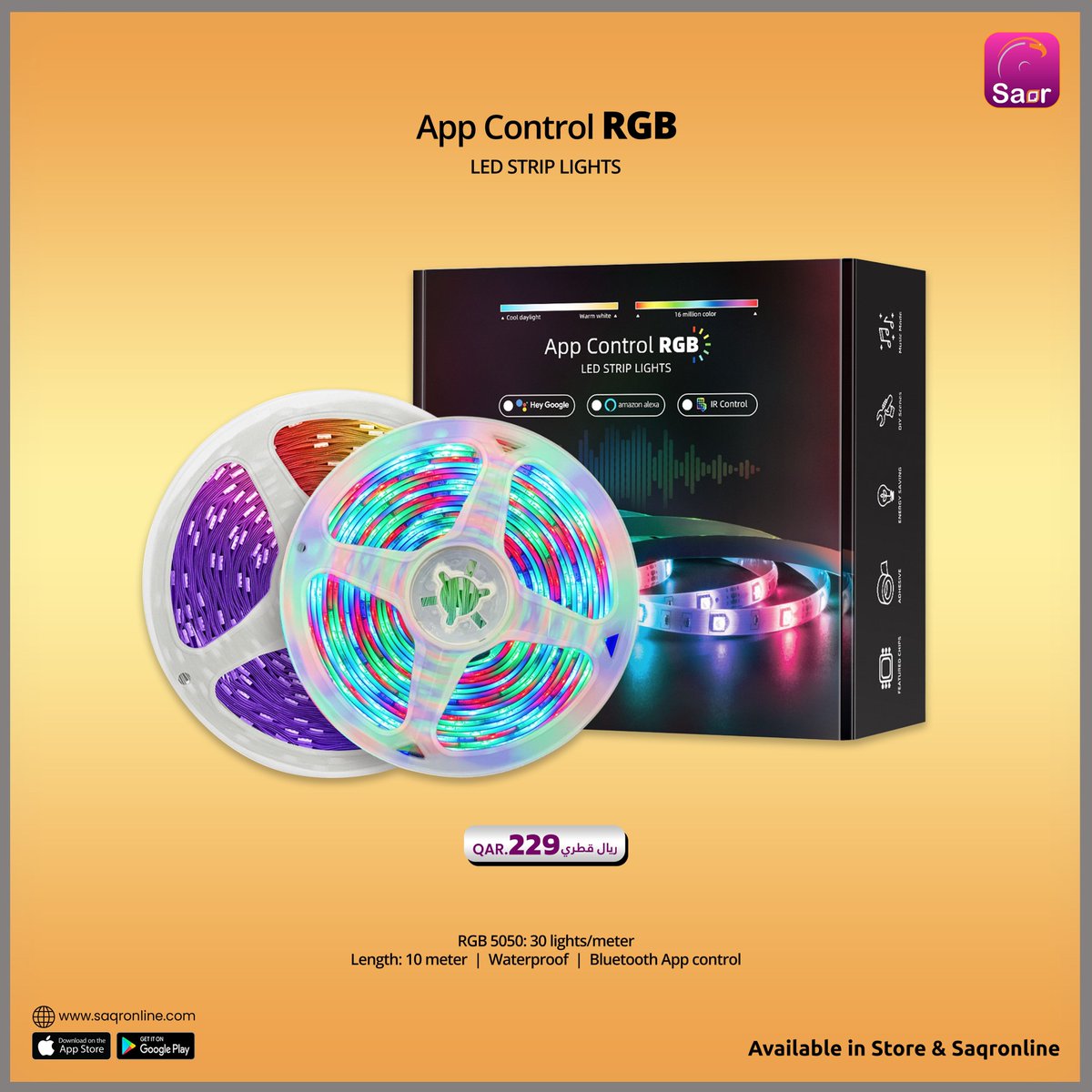 saqrstore's tweet image. App Control RGB Led Strip Lights- 10M
#led #appcontrol #appcontrols #ledstrip #ledstriplights #rgbled #lights #colourlights #colourlight #ledlights #colour #colours #saqr #saqrstore #saqrstores #saqronline #saqronlineorder 
Buy now: saqronline.com/app-control-rg…