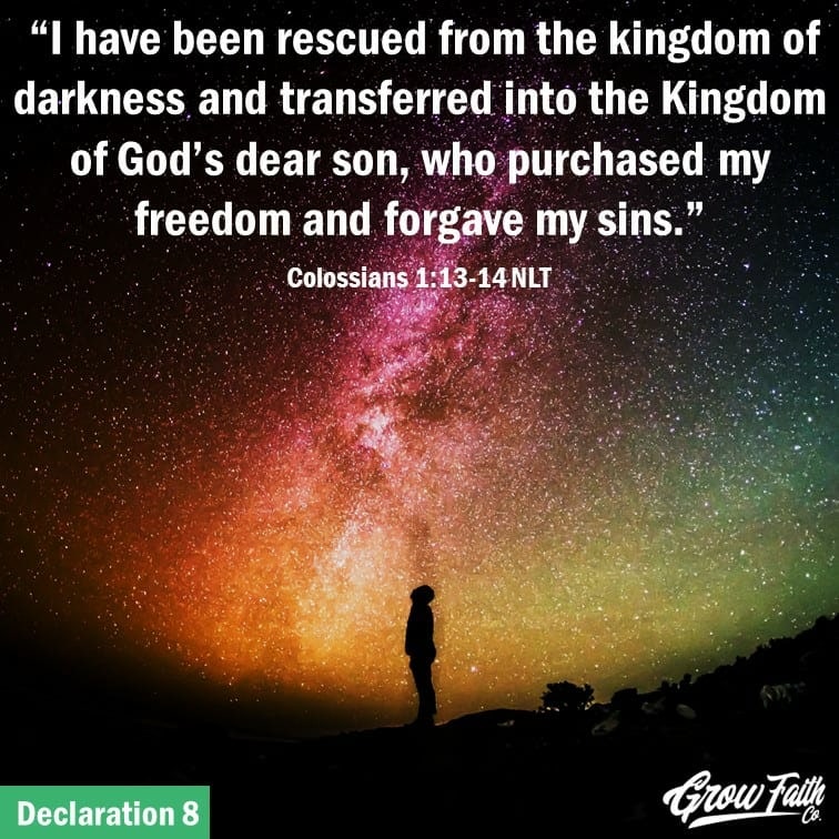 As soon as we believe in Jesus, everything changes! We no longer walk in darkness (hopelessness, misery and death) but in light (forgiveness, mercy and glory). God's Kingdom is also for eternity!

None of this would have been possible without the sacrifice of Jesus!